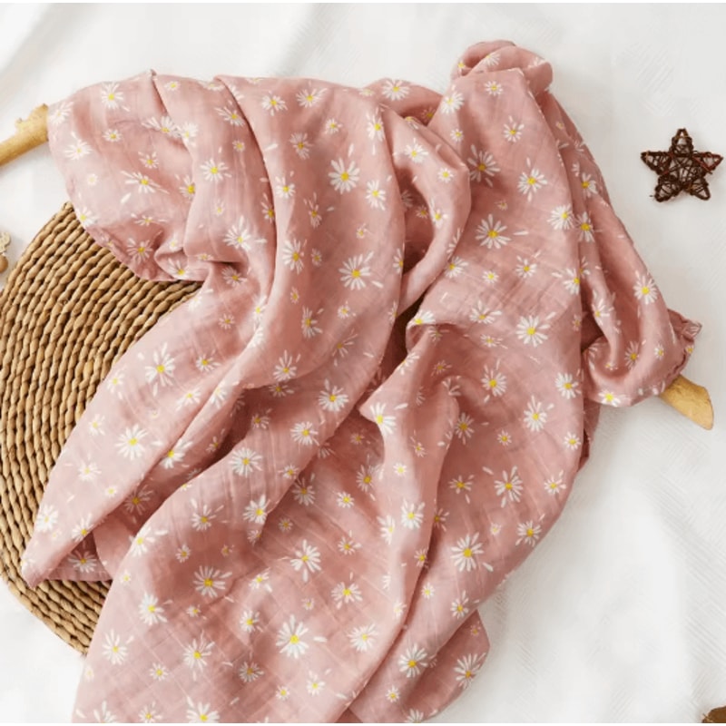 Premium Cotton Muslin Swaddle Blanket 120 X 110 Cm Soft Newborn Baby Wrap 10