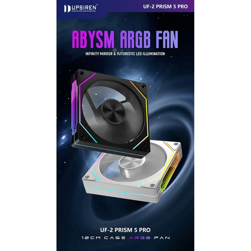 UPSIREN 12CM ARGB Case Fan High Airflow PC Cooling Fan Dual Mode Regular Or Reverse 0