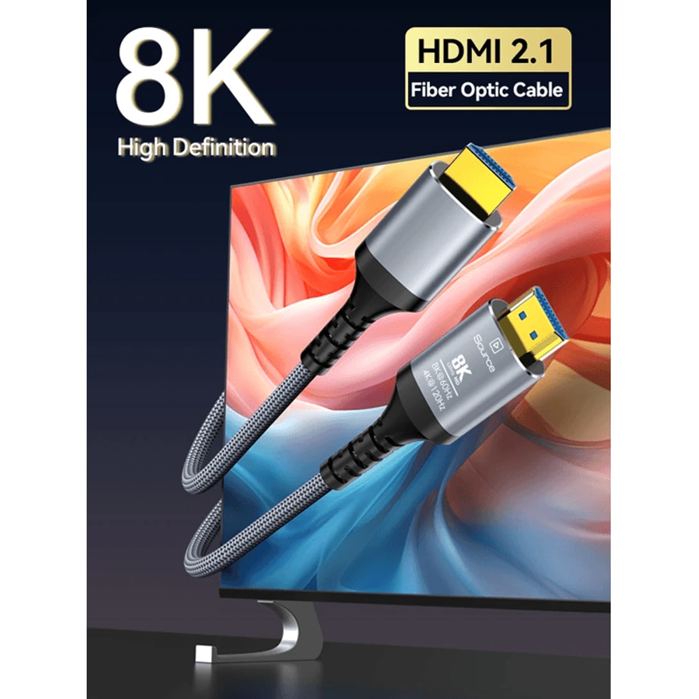 8K HDMI 21 Fiber Optic Cable 8K60Hz 4K120Hz Ultra High Speed 0