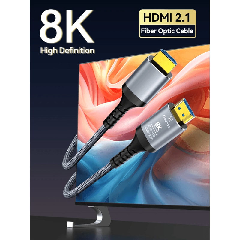 8K HDMI 21 Fiber Optic Cable 8K60Hz 4K120Hz Ultra High Speed 0