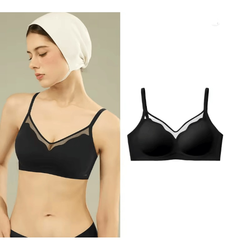 SUJIIN Seamless Push Up Bra Wireless Supportive Everyday Bralette 4