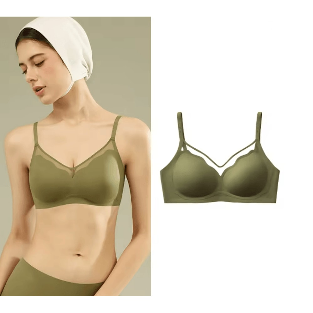 SUJIIN Seamless Push Up Bra Wireless Supportive Everyday Bralette 6
