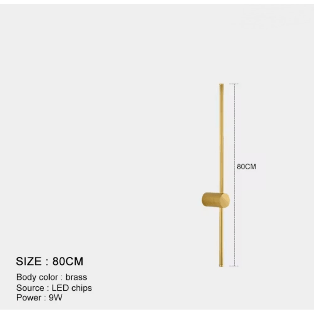 Modern LED Long Wall Light Minimalist Black Bedside Sconce 2