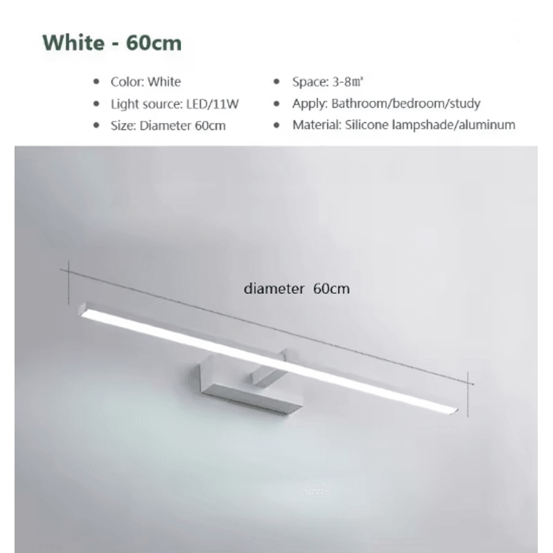 Waterproof LED Mirror Light Modern Bathroom Wall Lamp For Makeup 5