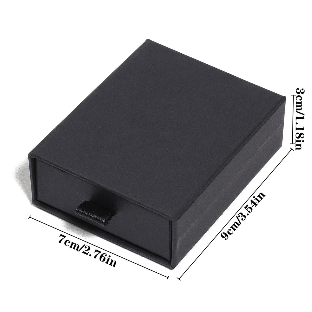 Luxury Drawer Style Jewelry Box Elegant Black Gift Packaging 4