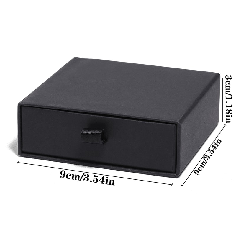 Luxury Drawer Style Jewelry Box Elegant Black Gift Packaging 5