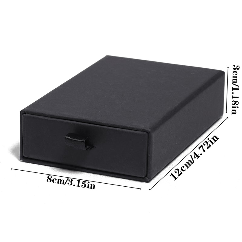 Luxury Drawer Style Jewelry Box Elegant Black Gift Packaging 7