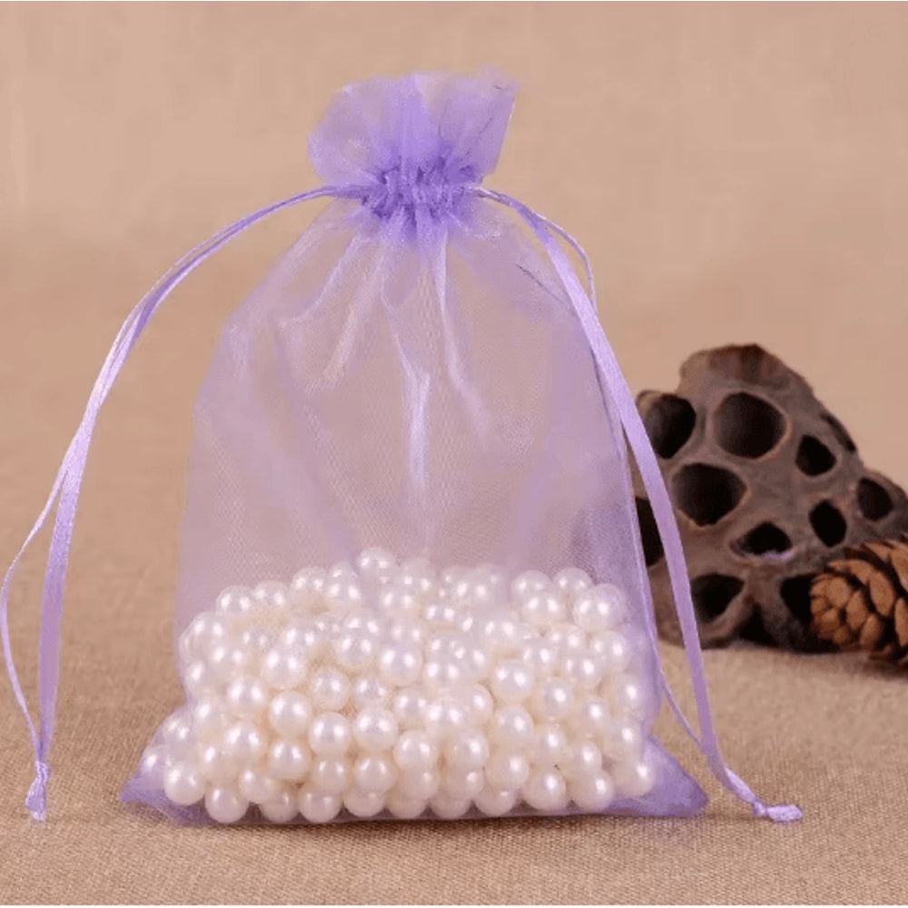 50 Piece Organza Gift Bags Sheer Jewelry And Party Favor Pouches 1