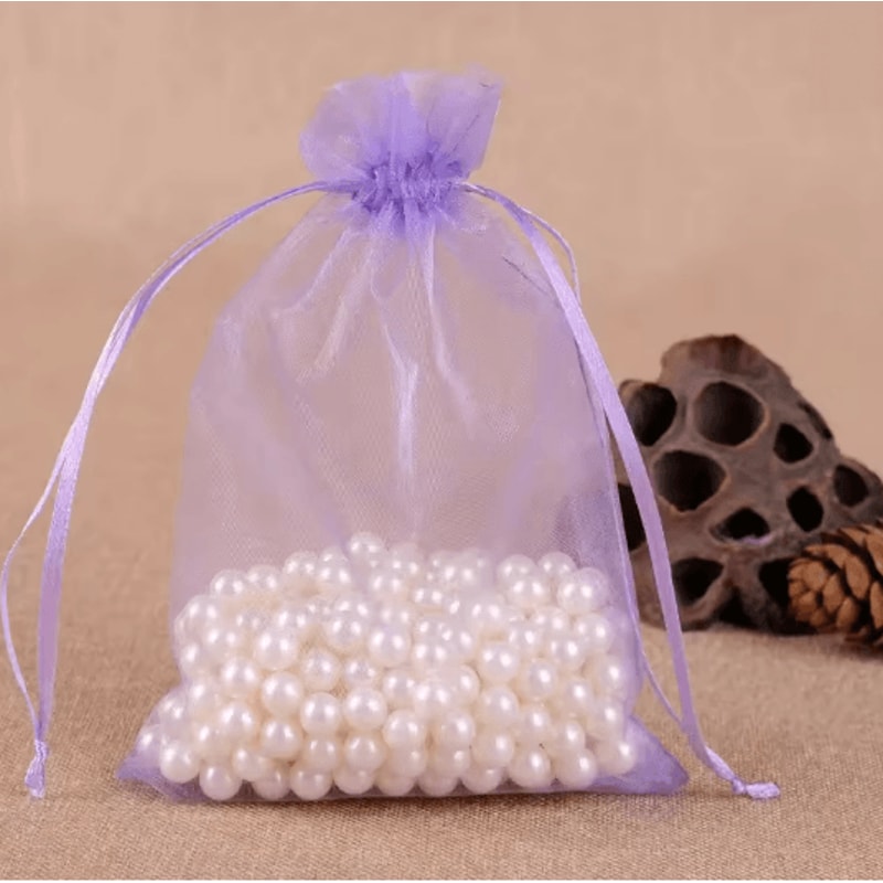 50 Piece Organza Gift Bags Sheer Jewelry And Party Favor Pouches 1