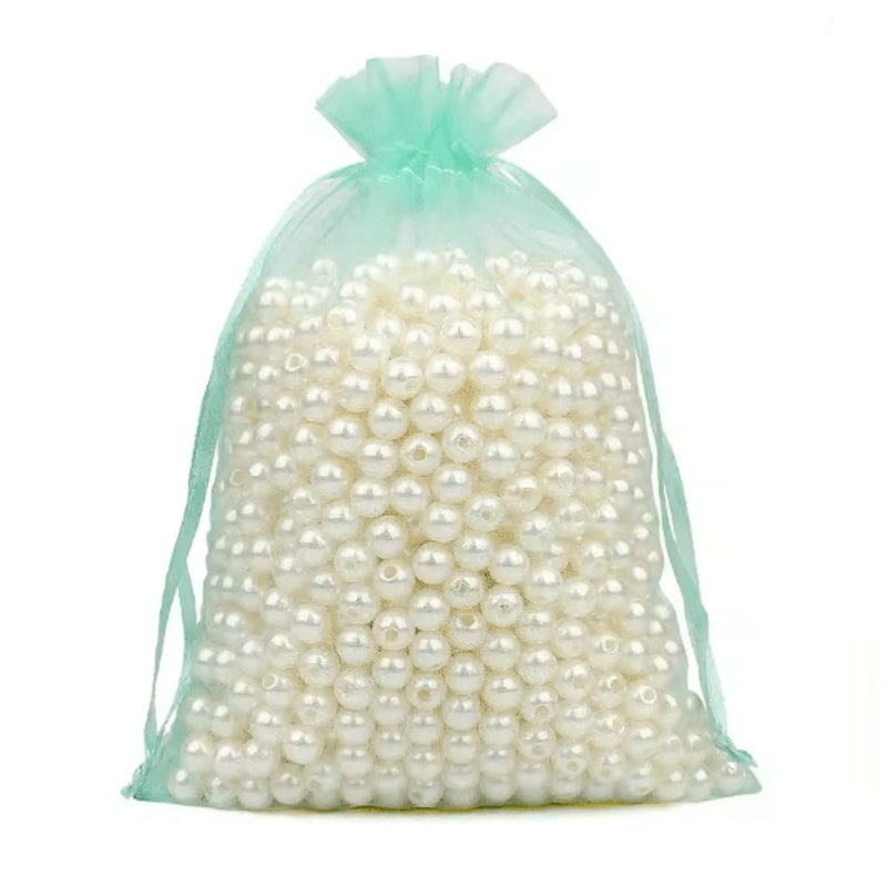 50 Piece Organza Gift Bags Sheer Jewelry And Party Favor Pouches 2