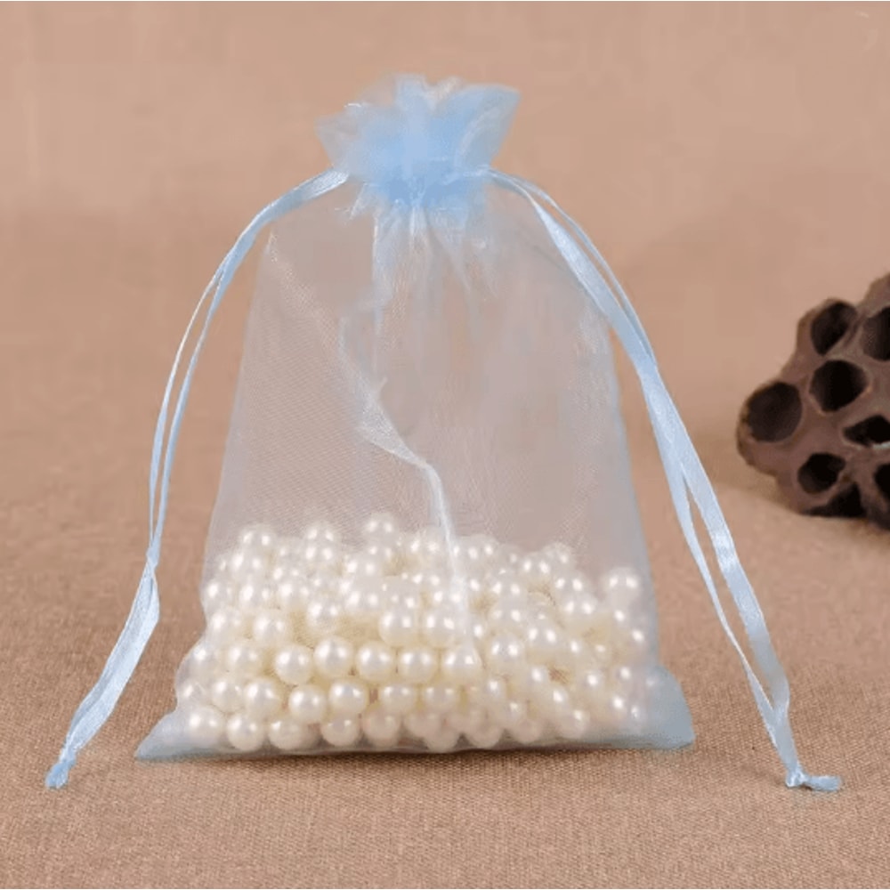 50 Piece Organza Gift Bags Sheer Jewelry And Party Favor Pouches 20