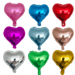 10 piece 10 inch heart foil balloons party decoration set