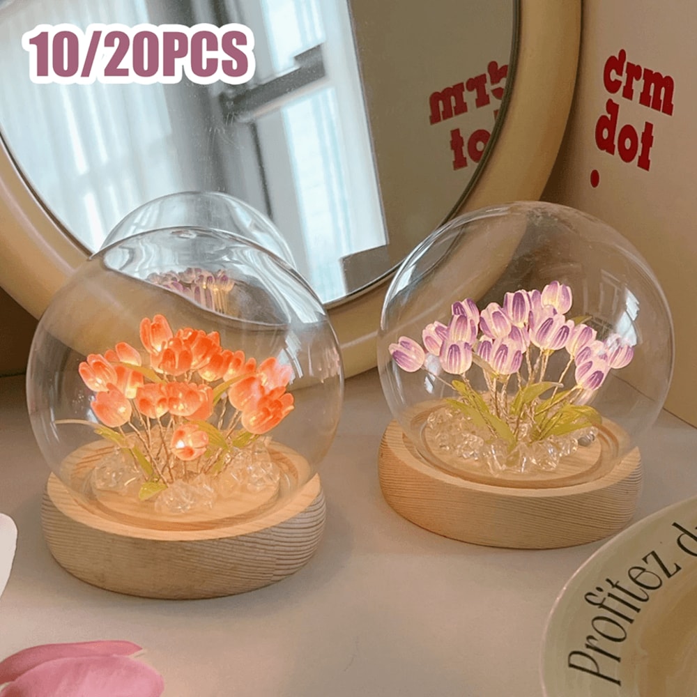 Tulip Night Light DIY Flower Table Lamp For Cozy Bedroom Decor 0