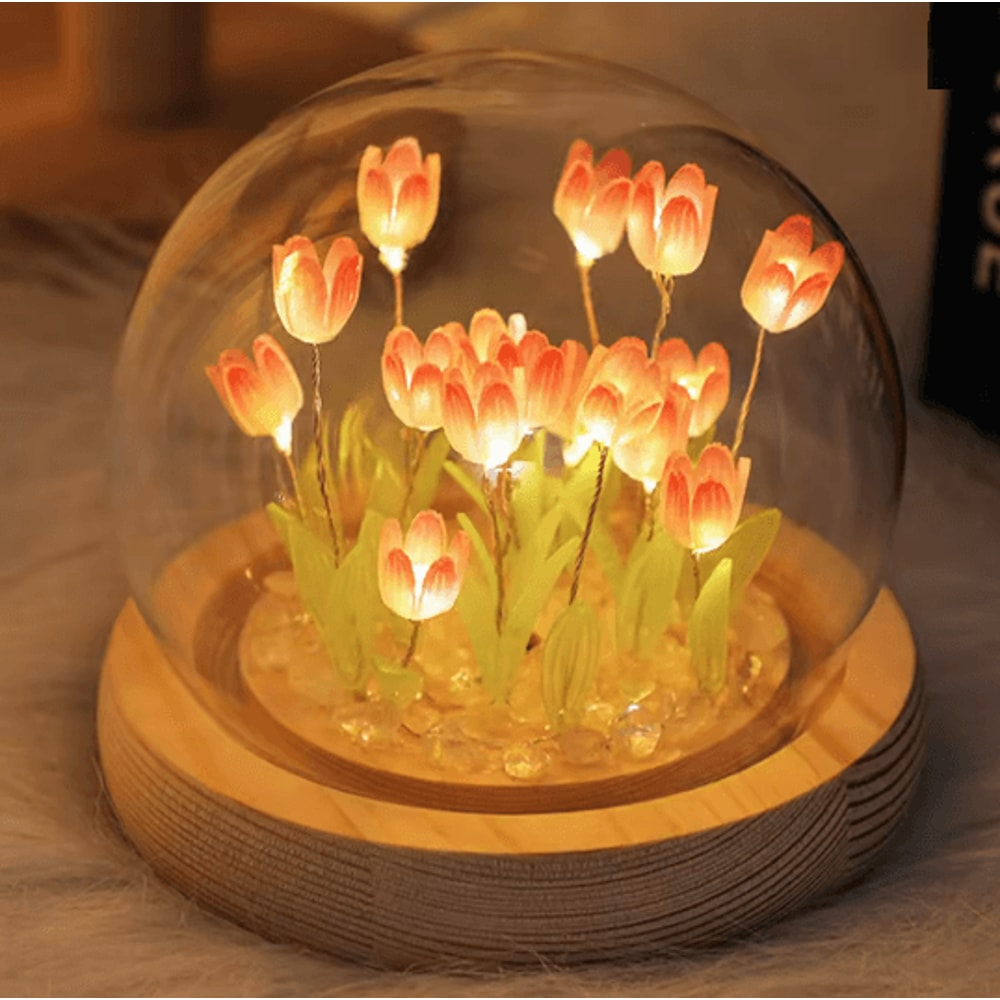 Tulip Night Light DIY Flower Table Lamp For Cozy Bedroom Decor 4