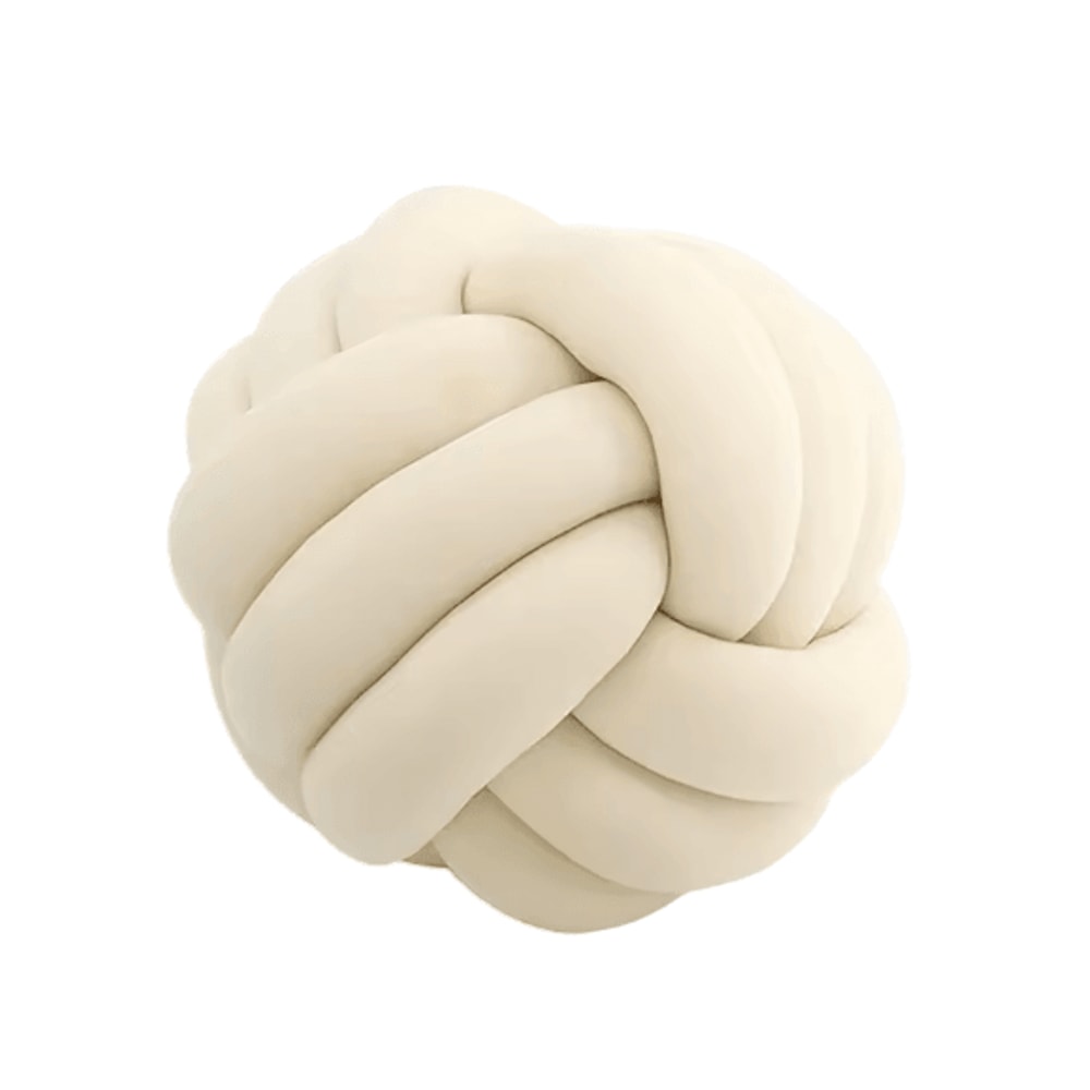 Cozy Knotted Ball Pillow Plush Decorative Cushion For Sofa And Gaming Chair 2