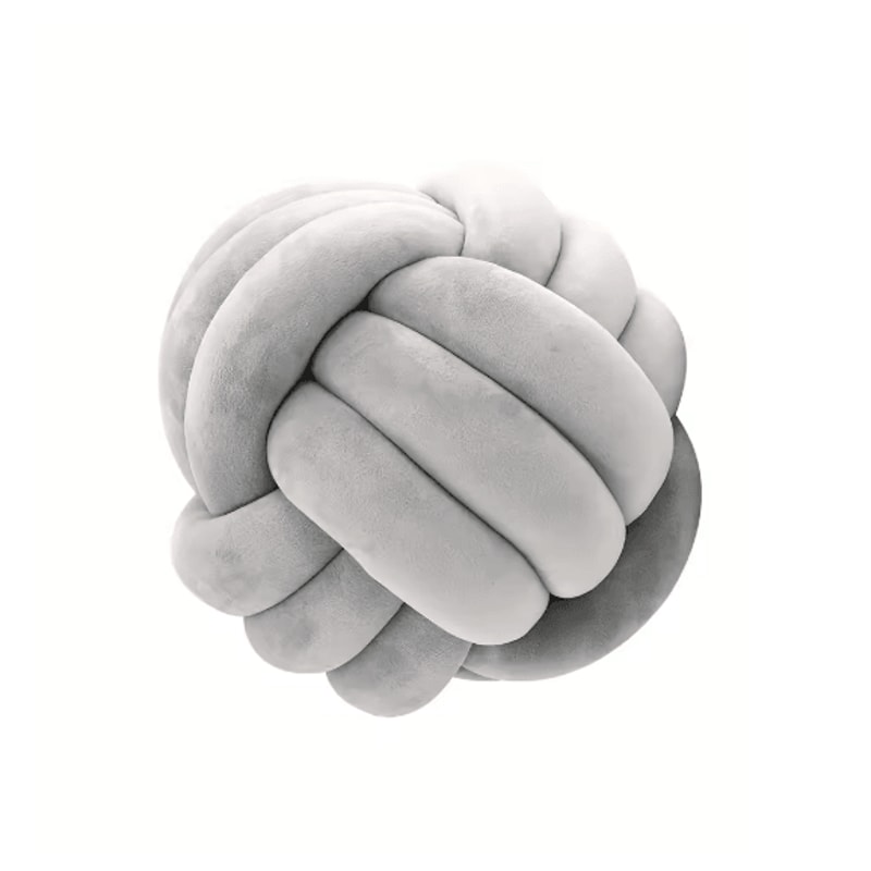Cozy Knotted Ball Pillow Plush Decorative Cushion For Sofa And Gaming Chair 3