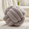Round Knot Throw Pillow Soft Knotted Ball Cushion For Sofa And Bed 3