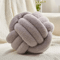 Round Knot Throw Pillow Soft Knotted Ball Cushion For Sofa And Bed 3