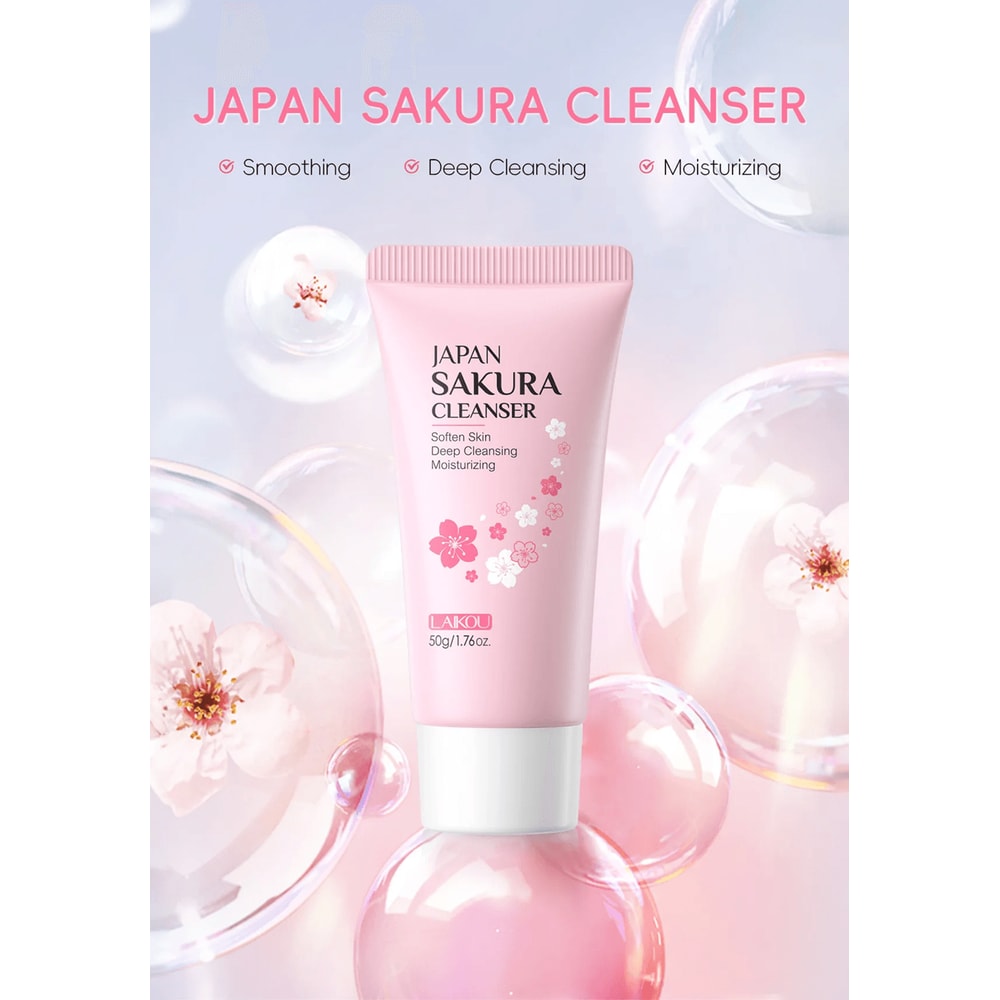 LAIKOU Sakura Gentle Deep Cleansing Face Wash For Oil Control And Pore Care 0