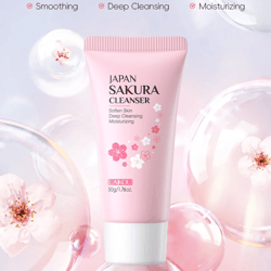 laikou sakura gentle deep cleansing face wash for oil control and pore care