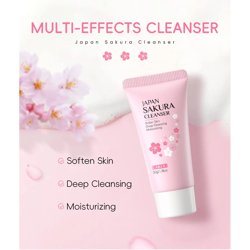 LAIKOU Sakura Gentle Deep Cleansing Face Wash For Oil Control And Pore Care 1