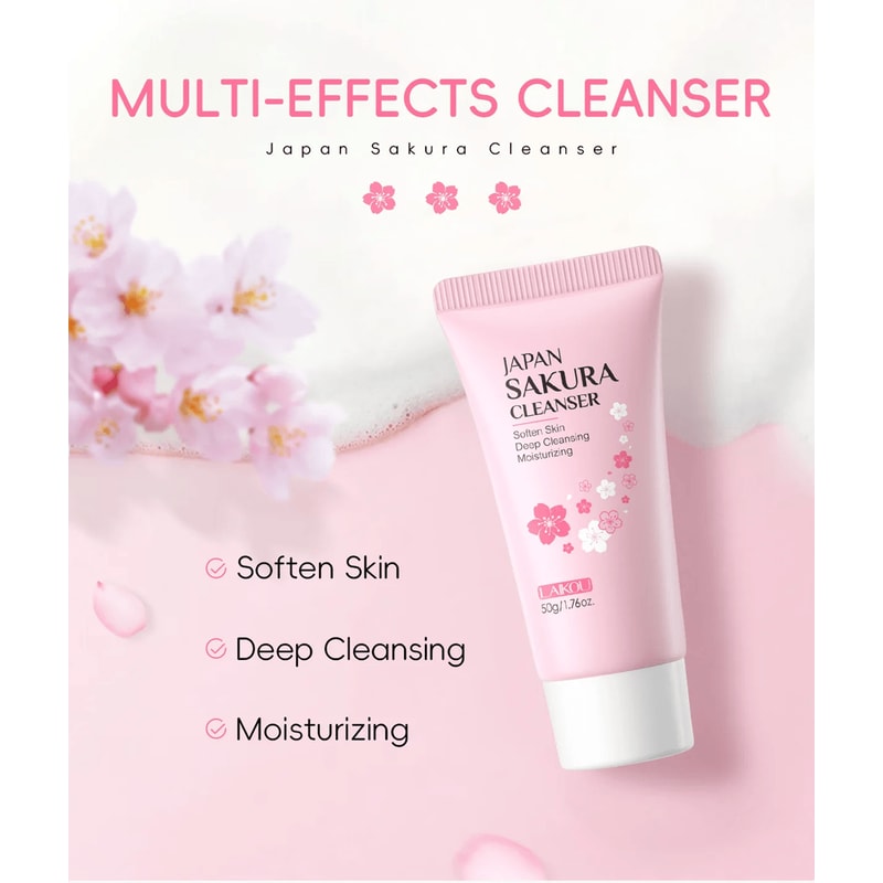 LAIKOU Sakura Gentle Deep Cleansing Face Wash For Oil Control And Pore Care 1