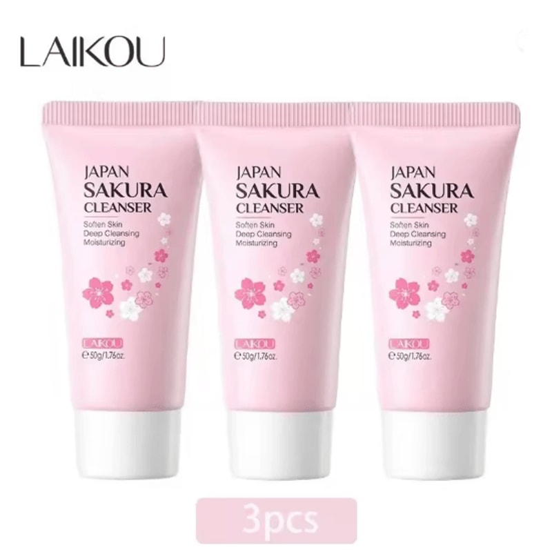 LAIKOU Sakura Gentle Deep Cleansing Face Wash For Oil Control And Pore Care 4