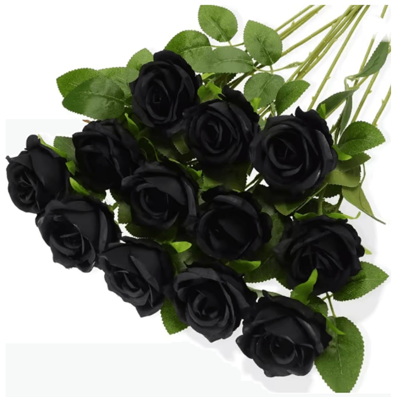 Long Stem Artificial Silk Roses For Wedding Bouquet And Home Decor 3