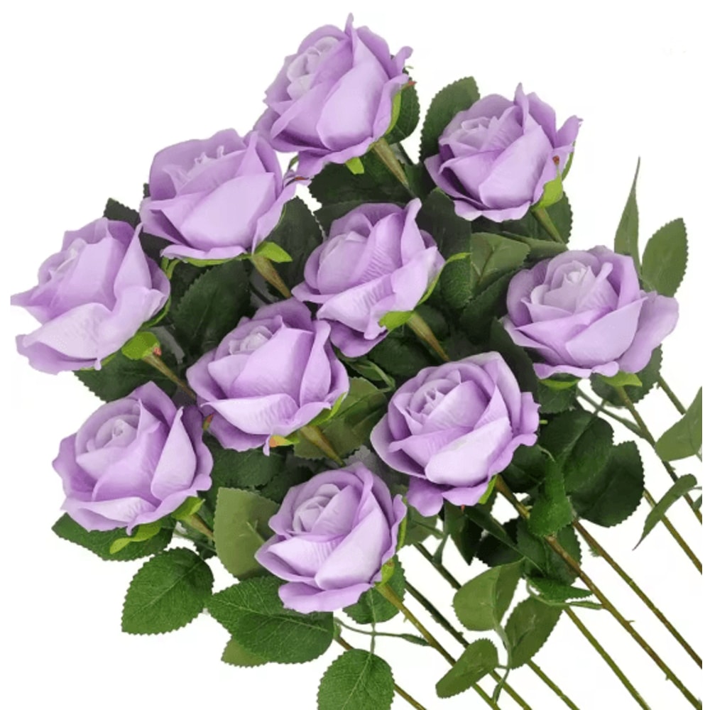 Long Stem Artificial Silk Roses For Wedding Bouquet And Home Decor 5