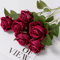Long Stem Artificial Silk Roses For Wedding Bouquet And Home Decor 12