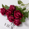 Long Stem Artificial Silk Roses For Wedding Bouquet And Home Decor 12