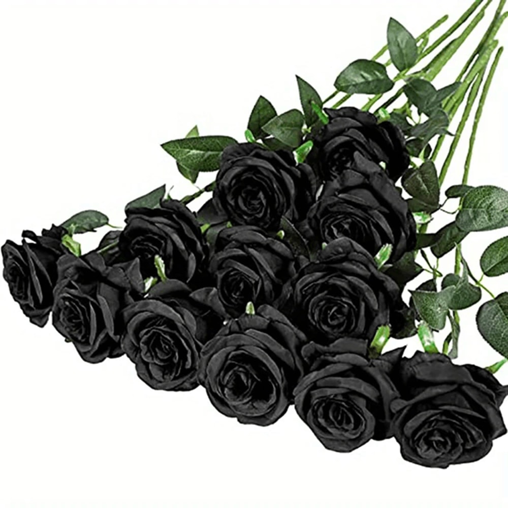 12 Piece Realistic Artificial Rose Bouquet For Wedding And Home Decor 3