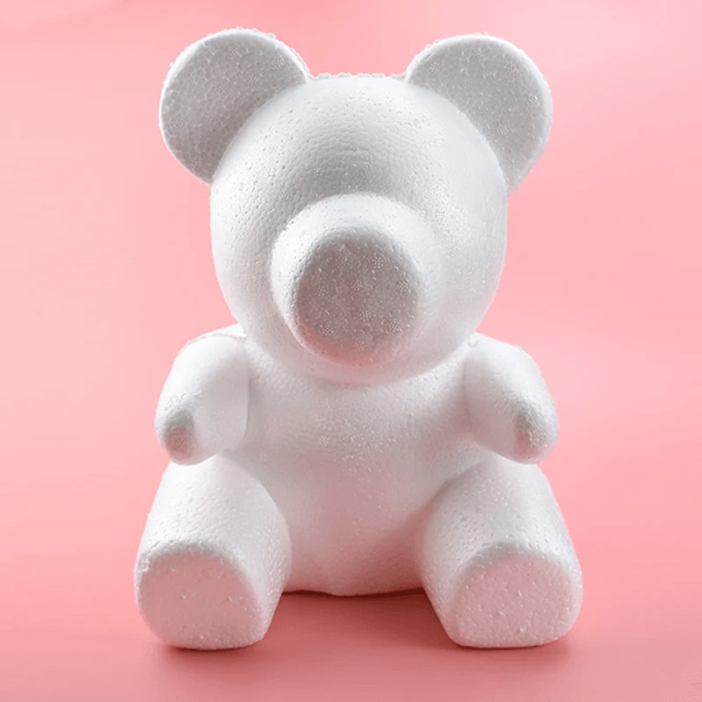 Rose Teddy Bear DIY Mold Artificial Flower Bear Gift Decor 5
