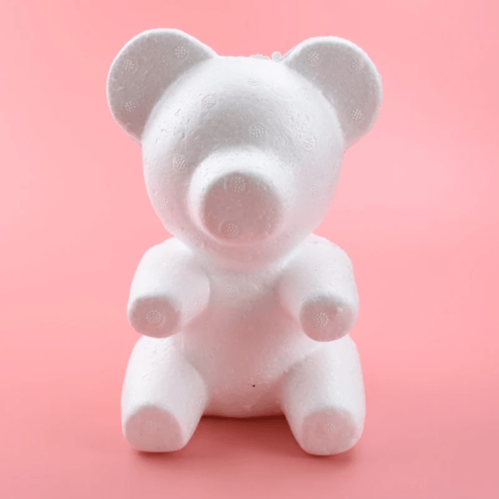 Rose Teddy Bear DIY Mold Artificial Flower Bear Gift Decor 2