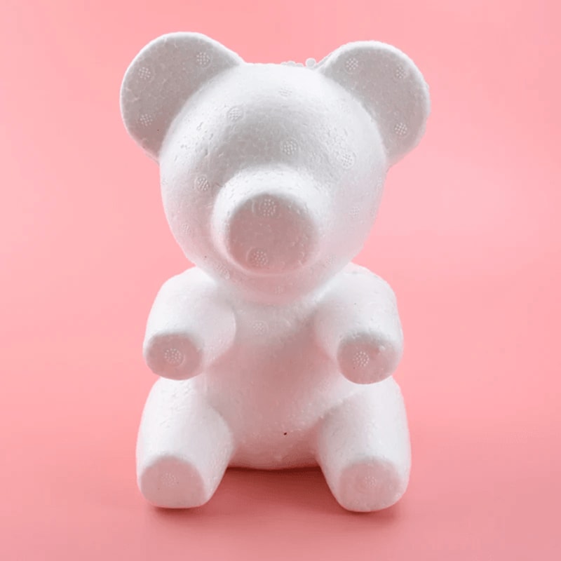 Rose Teddy Bear DIY Mold Artificial Flower Bear Gift Decor 2