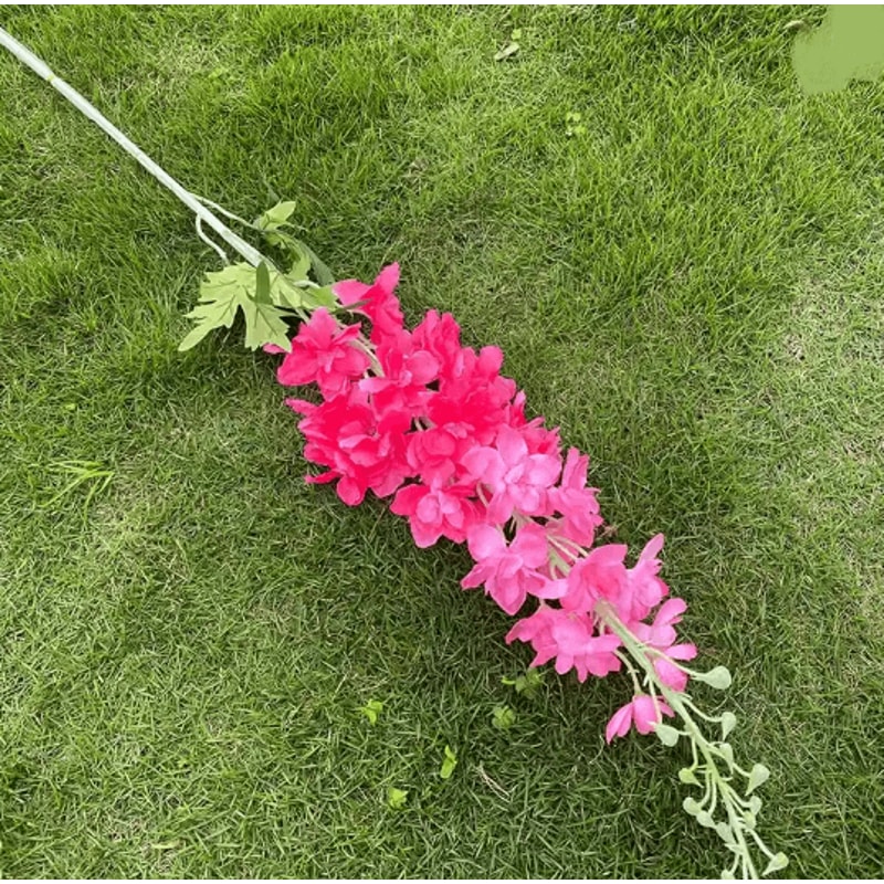 Hot Pink Artificial Rose And Hydrangea Wedding Floral Arrangement Set 10