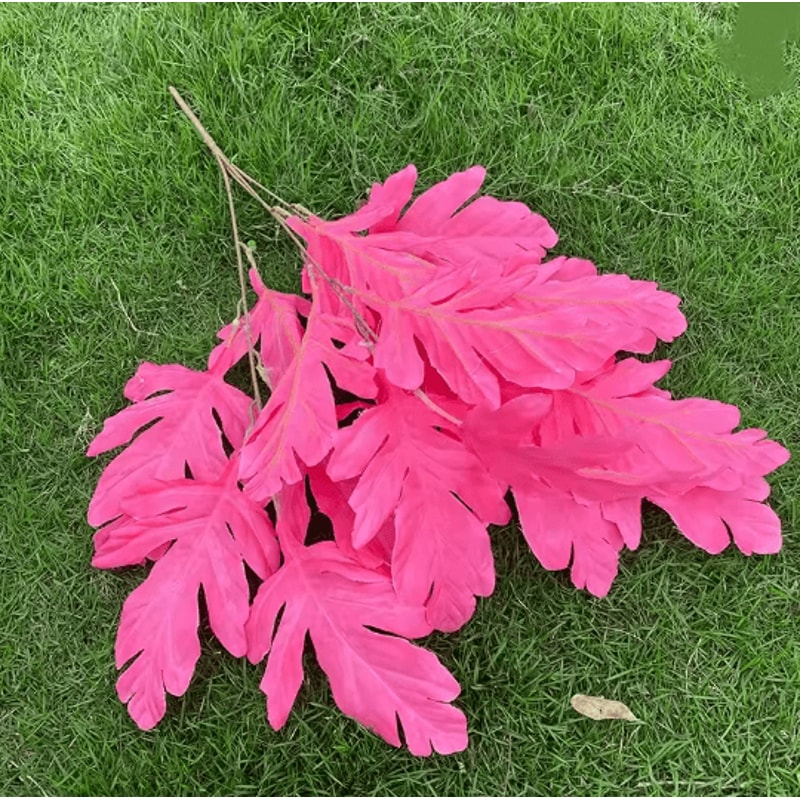 Hot Pink Artificial Rose And Hydrangea Wedding Floral Arrangement Set 8