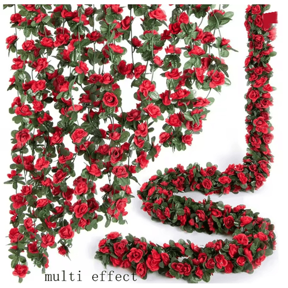 250CM Artificial Rose Vine Garland For Wedding And Home Decor 2