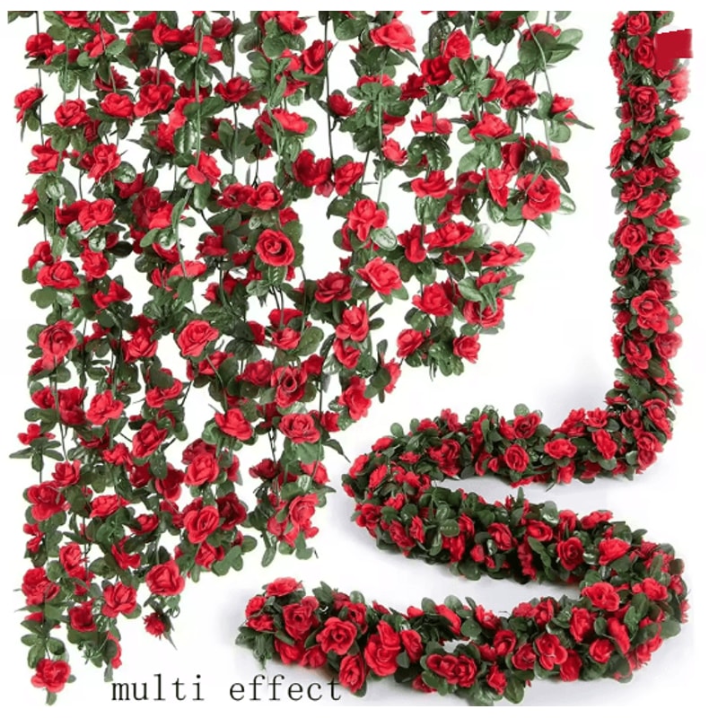 250CM Artificial Rose Vine Garland For Wedding And Home Decor 2
