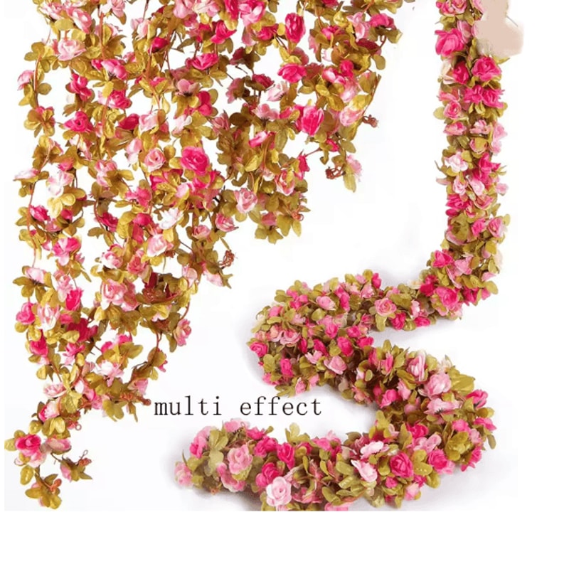 250CM Artificial Rose Vine Garland For Wedding And Home Decor 10