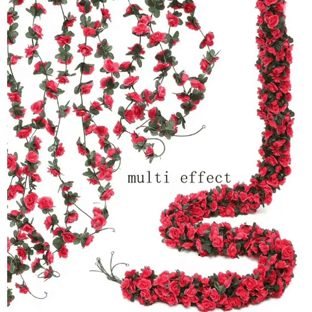 250CM Artificial Rose Vine Garland For Wedding And Home Decor 7