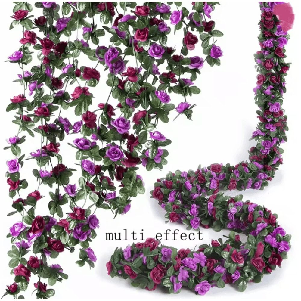 250CM Artificial Rose Vine Garland For Wedding And Home Decor 8