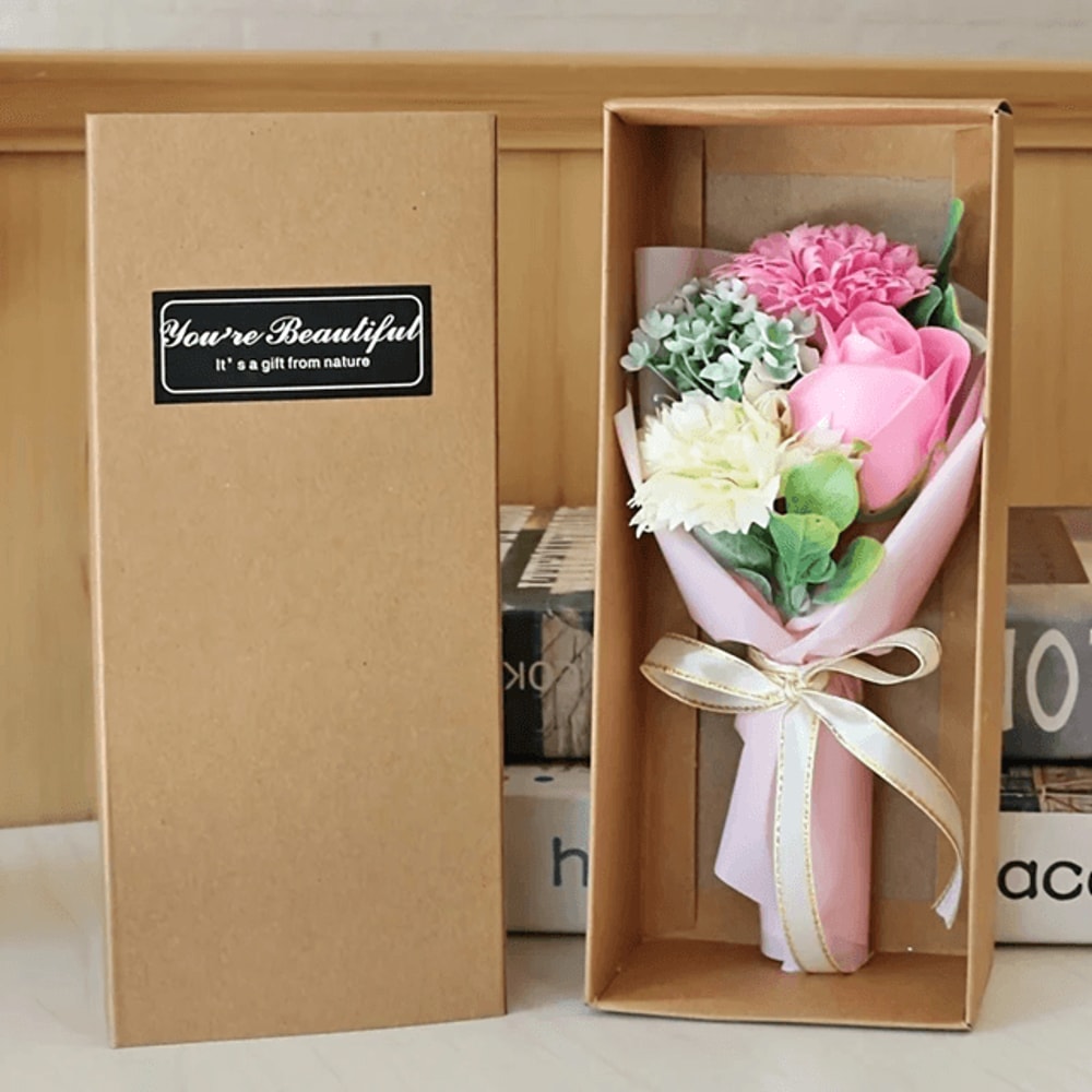 Romantic Soap Flower Rose Bouquet Gift Box For Valentines Day 1