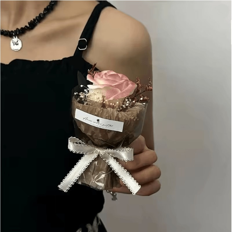 Mini Eternal Flower Bouquet Gift Box Rose And Sunflower Keepsake 1