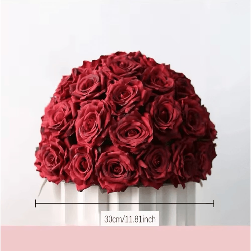 2m Red Rose Flower Garland Wedding Backdrop And Table Runner Decor 3