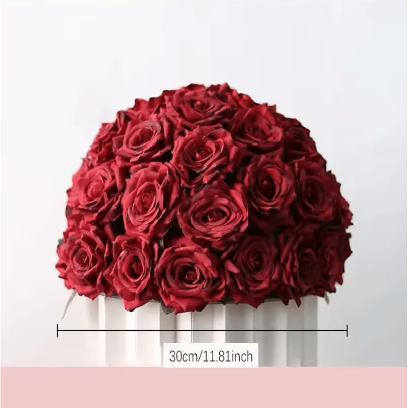 2m Red Rose Flower Garland Wedding Backdrop And Table Runner Decor 3