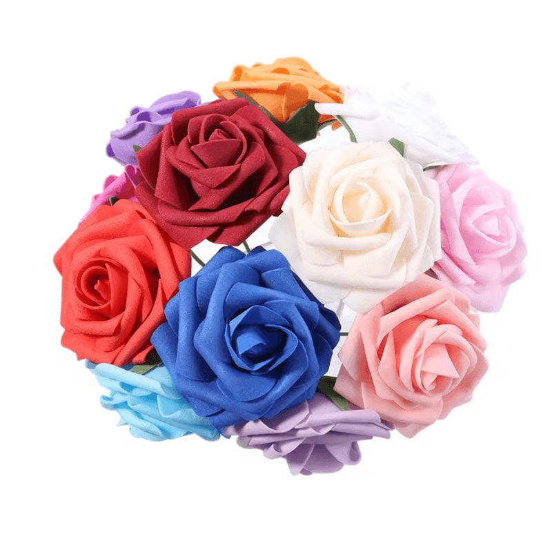 Artificial Foam Rose Flowers 75cm PE Simulation Roses For DIY Wedding Decor 2