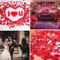 Artificial Rose Petals Red Silk Flower Petals For Romantic Wedding Decor 2