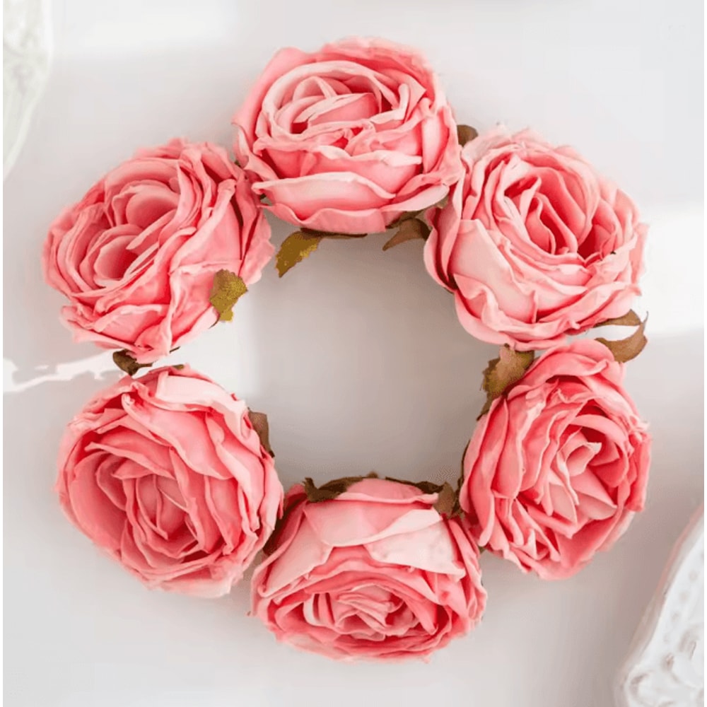 Burned Edge Artificial Rose Flower For Wedding Bridal Bouquet And DIY Decor 5