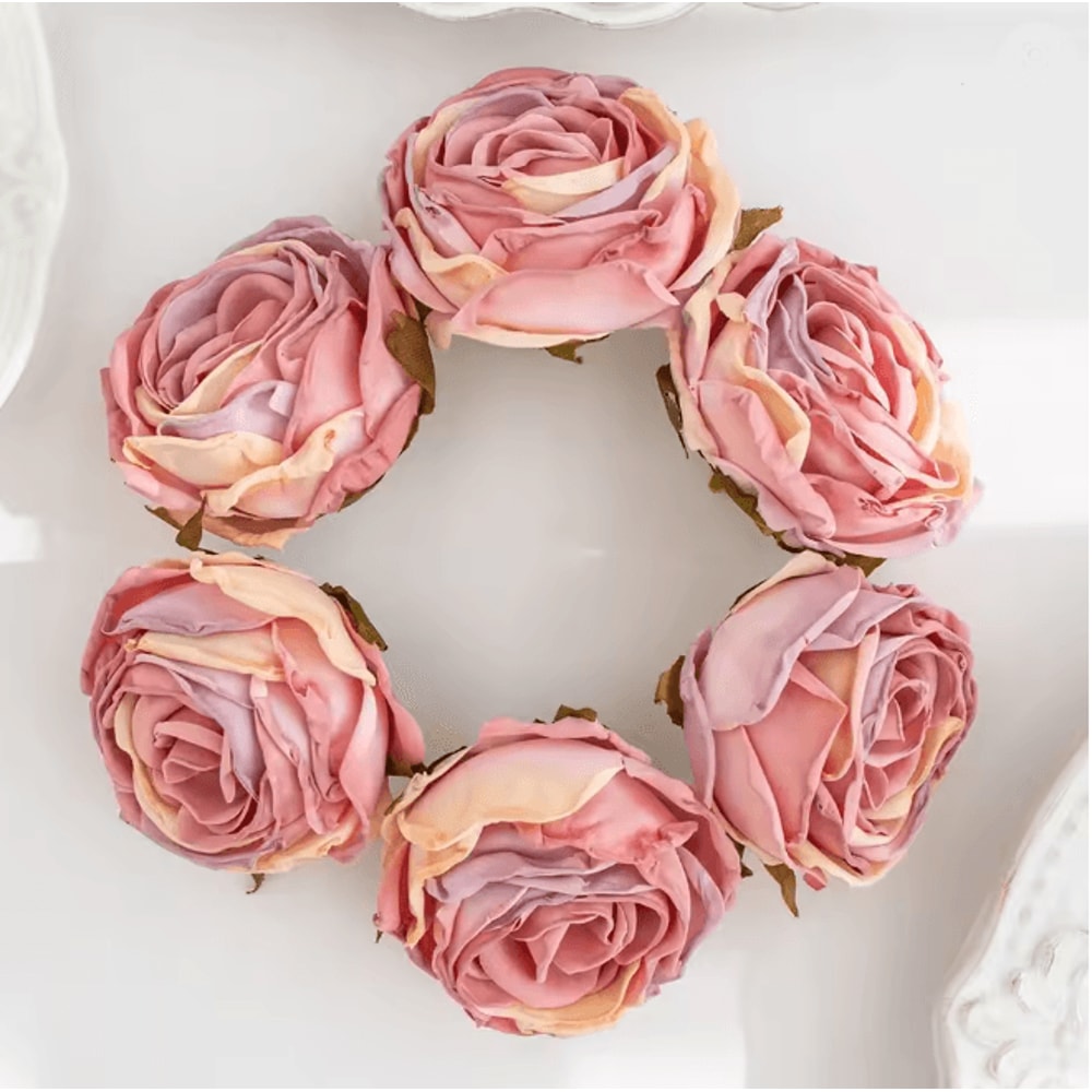 Burned Edge Artificial Rose Flower For Wedding Bridal Bouquet And DIY Decor 6